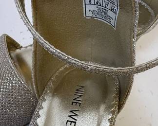 Nine West Eevah Glitter Ankle Strap Sandals