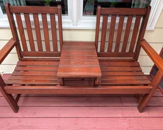 Mission Style Jack and Jill Bench