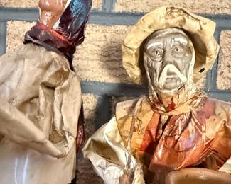 Vintage Mexican Paper Mache Folk Art Figures