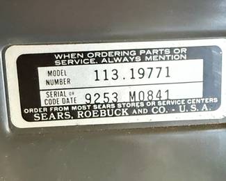 Craftsman 10-inch Radial Arm Saw Model 113.19771