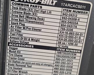 Troy-Bilt XP Riding Lawn Mower
