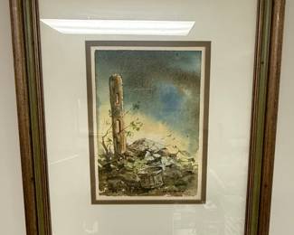 Pat M. Hopkins Watercolor Landscape