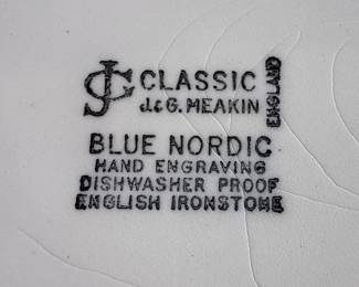 J&G Meakin Blue Nordic Ironstone Dinnerware Set