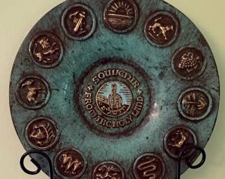 Vintage Holy Land Souvenir Wall Plate