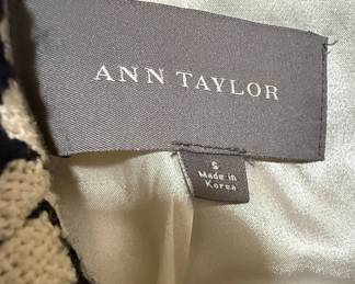 Ann Taylor Black and White Checkered Blazer