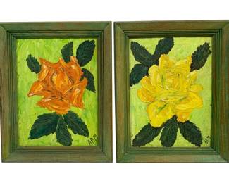5198 - 2 Framed Paintings, Signed, 15 x 12