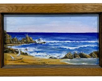 2132 - Framed Oil on Board - 22.5 x 14