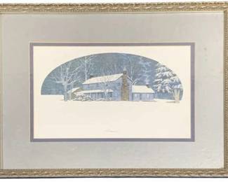 2853 - Framed Art, Early Winters Morning signed Sebastian (Description): 13 x 17