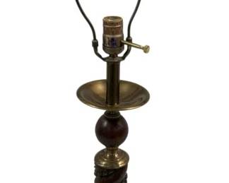 2330 - Vintage Table Lamp Base 33" (Description): A lamp measuring 33 inches in height. Used as is electric/electronic/mechanical  item. No guarantee all components, untested.