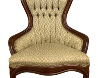 2556 - Rose Carved Victorian Parlor Chair (Description): 41 x 28 x 36