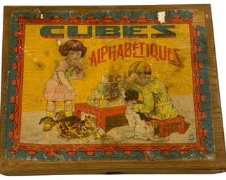 7302 - Alphabetiques Cubes w/ Wooden Box