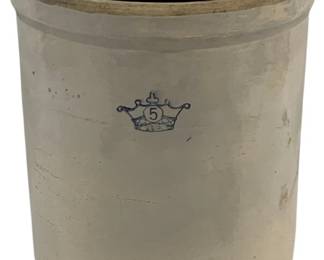 7294 - 5 Gallon Stoneware Crock - 14 x 12.5