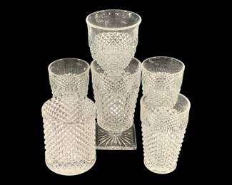 5838 - 6 Anchor Hocking Glasses  "Miss America"