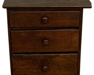 2494 - 3 Drawer Wood Stand - 25 x 21 x 24