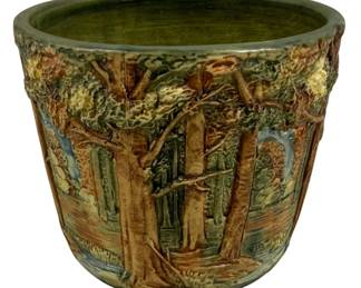 2127 - Antique Weller Pottery Planter - 7 x 8