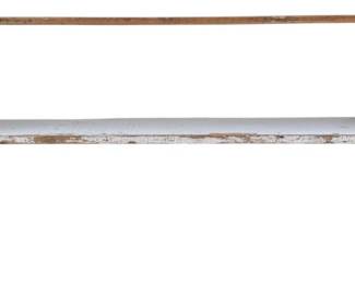 3004 - Primitive Repurposed Wood 2 Tier Shelf Stand (Description): 26 x 56 x 12