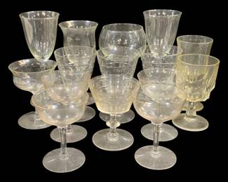 6728 - Lot of Assorted Glass Stemware