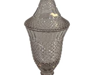 5193 - Anchor Hocking Diamond Point Tall Candy Jar (Description): 15" - Slight pink/purple hue