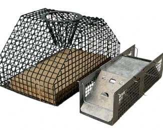 5017 - 2 Small Animal Traps (Description): Used as is electric/electronic/mechanical  item. No guarantee all components, untested.