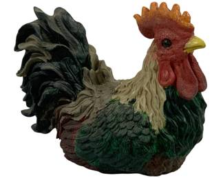 2274 - Rooster Resin Statue - 9 x 10 x 4