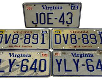 5220 - 5 VA Metal License Plates - 12 x 6