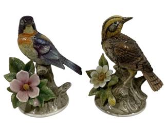 2170 - 2 Andrea Bird Decor Figures - 6" Tall