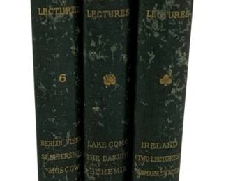 2356 - 3 John L. Stoddard's Lectures Books (Description): A three-piece set of John L. Stoddard's  Lectures books. The collection features the  popular travel lecture series by the renowned  American lecturer.