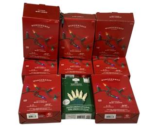 7401 - 9 Boxes of Christmas Lights (Description): Used as is electric/electronic/mechanical  item. No guarantee all components, untested.