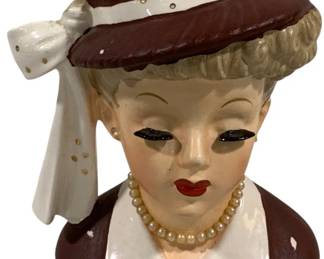 7332 - Napco Head Vase - As Is/Damaged - 6" Tall