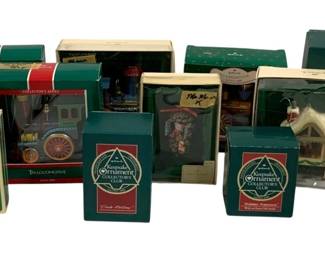 2316 - 10 Hallmark Ornaments (Description): A collection of ten Hallmark ornaments. The  lot includes various Keepsake Ornament  Collector's Club pieces and other Hallmark  designs, all presented in their original  boxes.