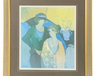 2849 - Framed Lithograph "On the Stage" signed Tarkay (Description): Famous Israeli Artist Itzchak Tarkay 36 x 32