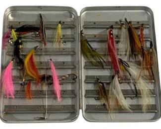 5088 - Metal Fly Lure Case w/ Flies - 4 x 6