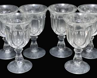 2213 - 6 Imperial Glass Goblets - 6.5" Tall
