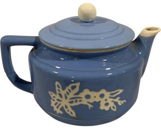 7392 - Hawker Pottery Cameoware Teapot - As Is (Description): 9 x 7