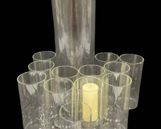 7424 - Assorted Glass Vases - 7.5 & 20" Tall