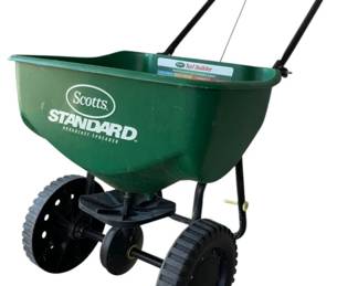5009 - Scotts Broadcast Spreader - 28 x 21 x 42 (Description): Used as is electric/electronic/mechanical  item. No guarantee all components, untested.