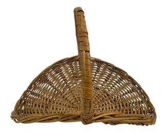 6771 - Vintage Wicker Gathering Basket - 20 x 17 x 12