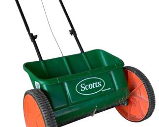 5004 - Scotts Turf Builder Spreader - 30 x 23 x 42 (Description): Used as is electric/electronic/mechanical  item. No guarantee all components, untested.