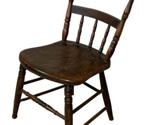 2489 - Early Wood Chair - 32 x 16 x 17