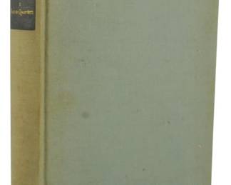57 - 1939 Ed. Captain Horatio Hornblower (Description): 1939 edition of Captain Horatio Hornblower by  C.S. Forester. This is Volume I, Beat to  Quarters, bound in light blue-green cloth  boards with a dark blue spine label featuring  gilt lettering and an anchor motif. The book is presented without dust jacket.