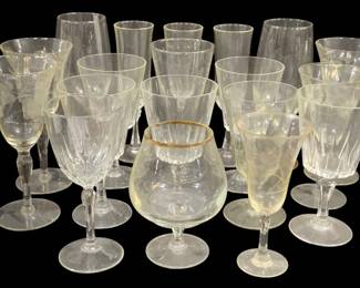 6729 - Lot of Assorted Glass Stemware