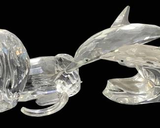 2285 - 2 Swarovski Crystal Figures - As Is/Damaged
