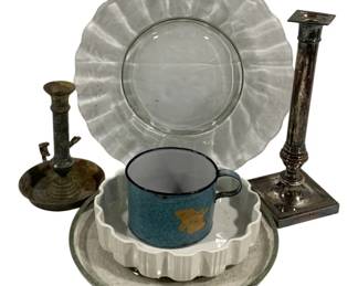 5588 - Assorted Items - Plates, Candleholders, Etc