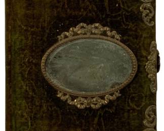 7402 - Antique Victorian Photo Album - 9 x 11.5 x 3