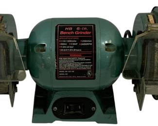 5156 - HB 6" Bench Grinder - 16.5 x 10 x 9 (Description): Used as is electric/electronic/mechanical  item. No guarantee all components, untested.