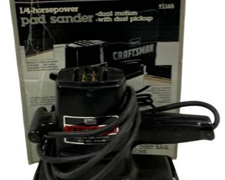 5145 - Craftsman 1/4 HP Pad Sander w/ Box (Description): Used as is electric/electronic/mechanical  item. No guarantee all components, untested.