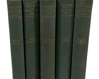 2362 - 5 Famous Women of the French Court Books (Description): A six-piece set of Famous Women of the French  Court books. This collection features  volumes covering notable women from French  history, published by Scribners and authored  by Imbert de Saint-Amand.