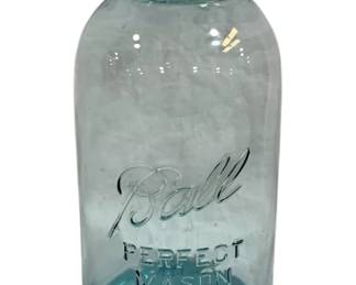 5203 - Blue Antique #4 Ball Jar, Zinc Lid, 10"