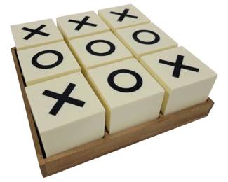 328 - Tic-Tac-Toe Table Top Game (Description): 2.5 x 7.75 x 7.75