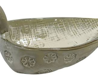 7381 - Pottery Bird Dish - 15 x 6.5 x 7